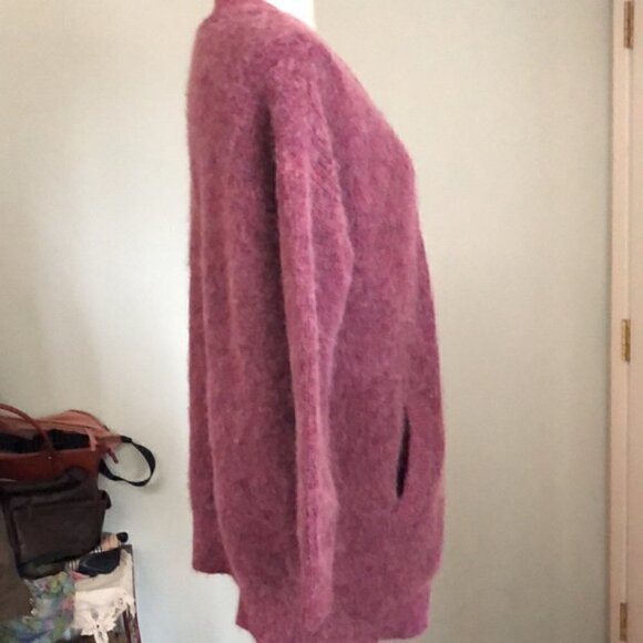 Free People Oversized Cloudy Day Fuzzy Long Cardigan size M - Picture 4 of 9